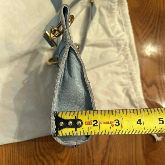 Hammitt Tony Light Blue Crossbody Bag with Gold Details - Picture 7 of 9